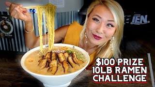 100 PRIZE 10LB RAMEN CHALLENGE at Mymen in Garden Grove CA RainaisCrazy [upl. by Ellehsad]