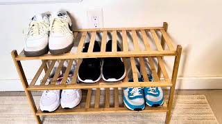 Details amp Full Review of the 3Tier Free Standing Shoe Rack [upl. by Etteuqaj]