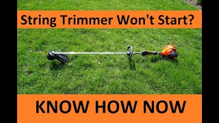 Echo SRM 225 String Trimmer Wont Start  Flooded [upl. by Lyrem3]