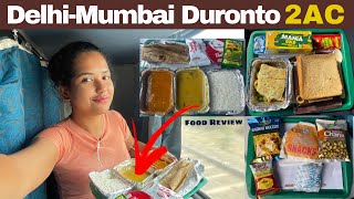 22210 Delhi Mumbai Central Duronto Express  2AC IRCTC FOOD REVIEW  PART 2 [upl. by Inamik]