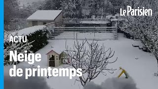 «On retourne en hiver»  la neige refroidit lambiance en France [upl. by Ainirtac277]