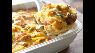 Hash Brown Breakfast Casserole with Sausage and Bacon  Awesome [upl. by Analram275]