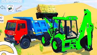 DriveJCB and unloading From stone Dumper Truck tractor jcb gaming driving From tractor 💥 [upl. by Bromley344]