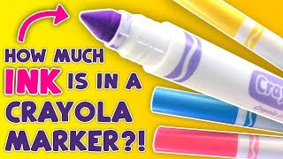 How Much SPACE can a CRAYOLA MARKER FILL UP  How much ink is in this marker [upl. by Surtimed]