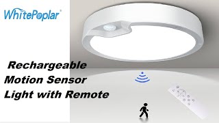 WhitePoplar Rechargeable Motion Sensor Closet Light with Remote [upl. by Einahteb]