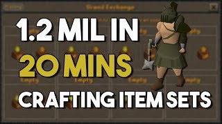 OSRS How I Made 12Mil in 20 Minutes Crafting Armor Sets Oldschool Runescape Money Making [upl. by Ynned]