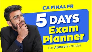 FR 5 DAYS PRE EXAM PLANNER  Iss Baar Exemption Pakka  CA Aakash Kandoi  CA Aakash Kandoi [upl. by Aneetak]