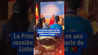 Princesa Leonor interviene en PERFECTO INGLÉS durante una reunión en el Oceanario de Lisboa 🇵🇹 [upl. by Leimaj561]