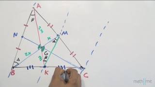 Medianas de un triángulo │ demostración [upl. by Gaige]