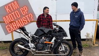 Ktm rc8 custom moto gp style exhaust Yeah we did it Sound on for this one [upl. by Eyram]