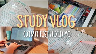 STUDY VLOG  Un día de estudios conmigo como estudio yo  Narrado en español  Malena Studies [upl. by Arem490]