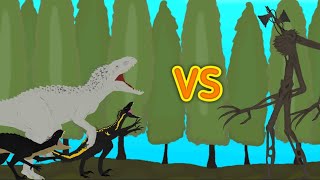 Indominus rexIndoraptor and Scorpius rex vs Siren head  AUTO RPG Anything [upl. by Ynnavoig697]