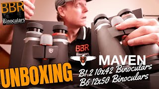 Maven B12 10x42 amp Maven B6 12x50 Binoculars  Unboxing amp First Impressions [upl. by Ahseat153]