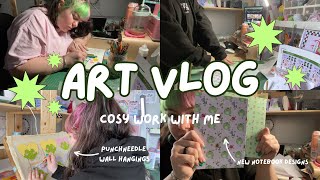 Small Business shop update prep vlog 🐸 💚 cosy work with me studio vlog [upl. by Blainey]