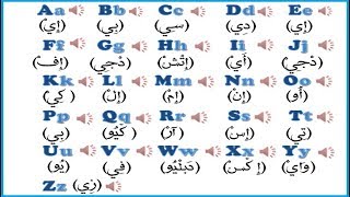 نطق الحروف الانجليزية مع لفظ الكلمات الاكثر استعمالا  الدروس الأول [upl. by Kevon]