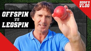 OFFSPIN vs LEGSPIN  which is more EFFECTIVE  HoggsVlog  Spin Bowling Analysis [upl. by Esdras]