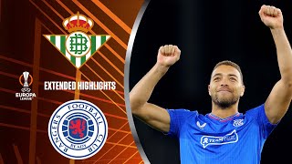 Real Betis vs Rangers Extended Highlights  UEL Group Stage MD 6  CBS Sports Golazo [upl. by Xad]