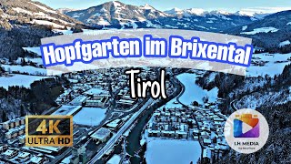 Hopfgarten im Brixental  Januar 2022 Tirol  Kitzbühel  Austria  4K DJI Mavic 3 [upl. by Berri]