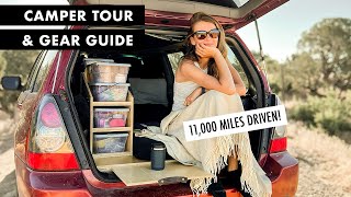 Subaru Forester Camper Tour and Gear Guide  Solo Around North America [upl. by Acinorej287]