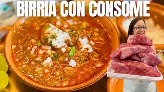 LA MEJOR BIRRIA DE RES CASERA CON CONSOME Lista para QUESABIRRIA TACOS  Paso a Paso [upl. by Festa]