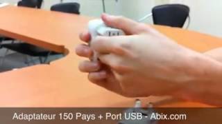 Adaptateur universel 150 Pays  port USB  ABIXfr [upl. by Odranar]