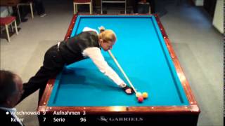 Landesmeisterschaft Freie Partie Karambol Billard Wischnowski vs Keller [upl. by Nimar]