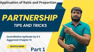 Partnership  Quantitative Aptitude Chapter 13 I Application of Ratio and Proportion  Solved Ex [upl. by Adrian722]