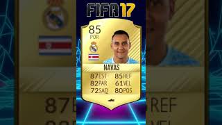 TODAS las CARTAS de KEYLOR NAVAS en FIFA😱✨fifa futbol shorts [upl. by Liebman]