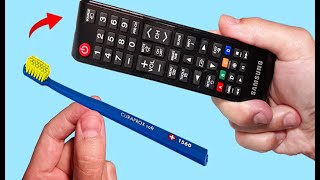 How to repair TV remote control Just use a regular toothbrush and fix the remote [upl. by Novelia106]