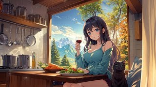 Breakfast w my Cat 😻 Positive Feelings 🎵 Lofi mix Calm your Mind [upl. by Hamilton]