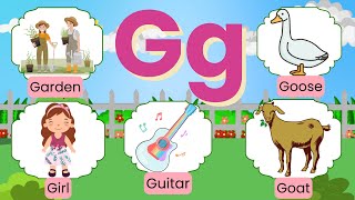 Letter G for Kids  Learn Words Starting with G amp How to Pronounce G [upl. by Annaet]