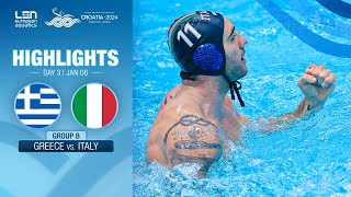 Greece vs Italy Highlights  Group B  European Water Polo Championships 2024 [upl. by Florence]