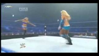 Kelly Kelly Headscissors Takedown to Michelle McCool [upl. by Ehcadroj624]