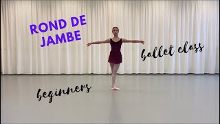 httpswwwprimaballetclasscom Rond de Jambe  Center  Beginners [upl. by Seuqirdor]