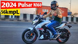 2024 New Bajaj Pulsar N160 With Bluetooth Connectivity  Fully Digital Meter  On Road Price [upl. by Pelmas318]