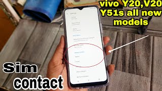 How to show Sim contact in Vivo y20  Vivo Mobile Android 10 Contect Setting [upl. by Pentheas]