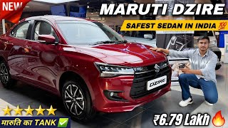 Safest Sedan in India ✅— Maruti DZIRE 2024 New Model  Dzire 2024 All Details Covered  New Dzire ❤️ [upl. by Norabel]