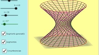 07 Curso GeoGebra 3D Parte 2 Hiperboloide reglado [upl. by Dirrej]