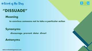 What Does Dissuade Mean Dissuade Meaning  Learn English Words With Examples [upl. by Enneite]