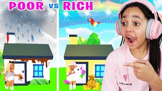 RICH VS POOR BUILD CHALLENGE In Adopt Me Roblox [upl. by Clayborne]