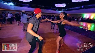 Joshua amp Yoselyn  Salsa Social Dancing  New York International Salsa Congress 2018 [upl. by Jarus]