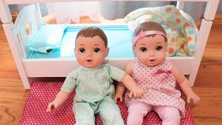 Baby Doll amp Kids Play Baby Dolls Morning Routine Dress Up amp Stroller Walk [upl. by Clemente]