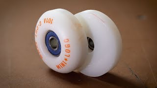 WE CUT SKATEBOARD WHEELS IN HALF AND THIS HAPPENED [upl. by Nwahsak]