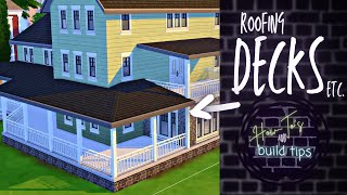 How to Roof Any Deck Porch Patio or Balcony  The Sims 4 Roofing Tutorial [upl. by Nagorb]