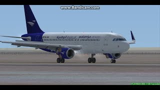 Wataniya Airways A320 Kuwait International Airport OKBK Landing FS9 [upl. by Cindelyn]