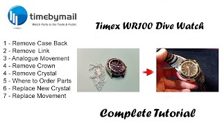 Timex  Watch Glass Crystal Removal  Replacement  Step by Step Guide [upl. by Limann]