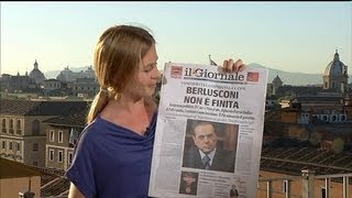 Revue de presse italienne les médias nexcluent pas un retour politique du Cavaliere  0208 [upl. by Nashner199]