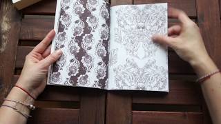 French wallpaper  coloring book  flip through [upl. by Meredithe598]