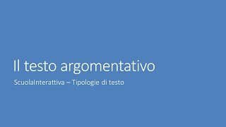 Il testo argomentativo [upl. by Amandy]