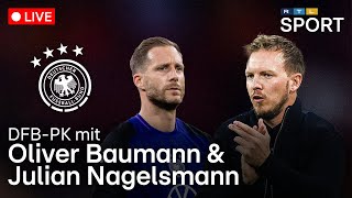 Julian Nagelsmann amp Oliver Baumann LIVE Pressekonferenz zur Nations League  RTL Sport [upl. by Dettmer]